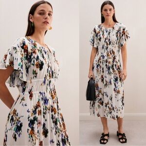 Munthe Jayce Floral Print Midi Dress